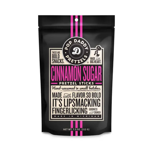 Pop Daddy – Cinnamon Sugar Seasoned Pretzels 7.5oz