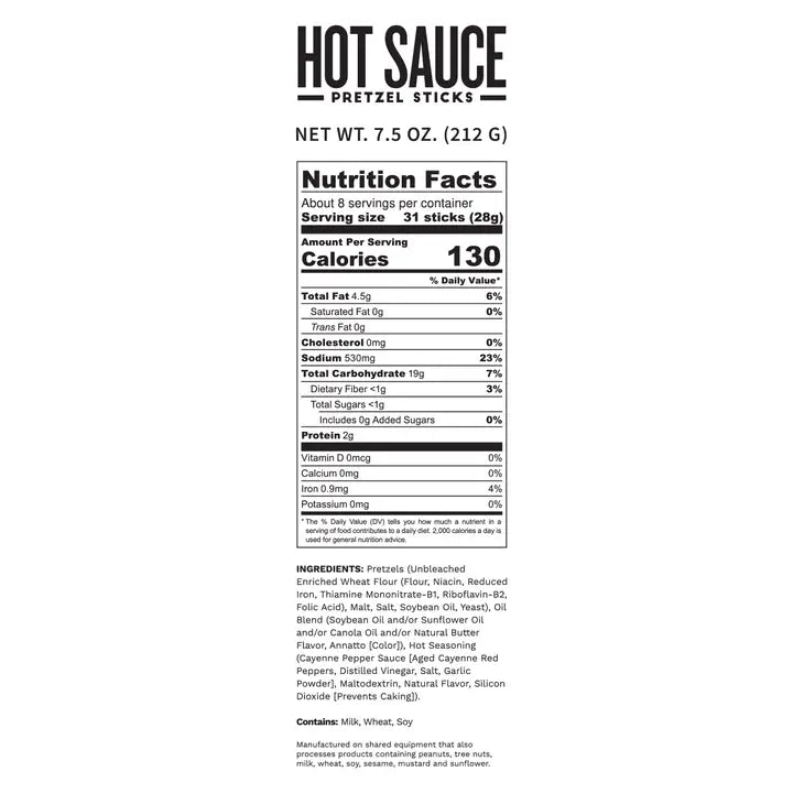 Pop Daddy – Hot Sauce Seasoned Pretzels 7.5oz